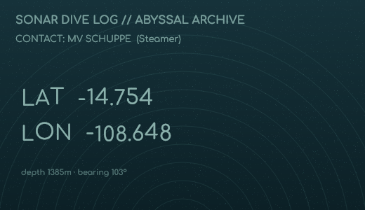 Sonar dive log