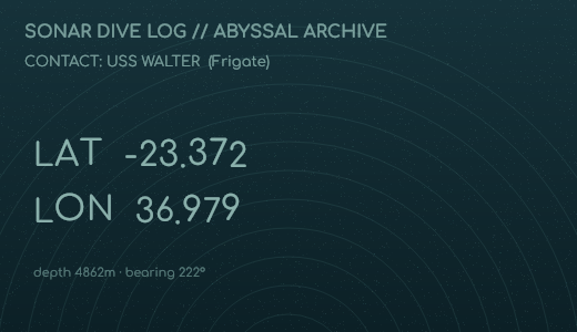 Sonar dive log
