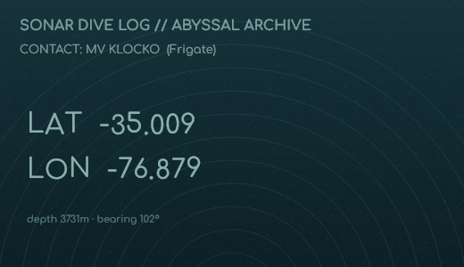 Sonar dive log