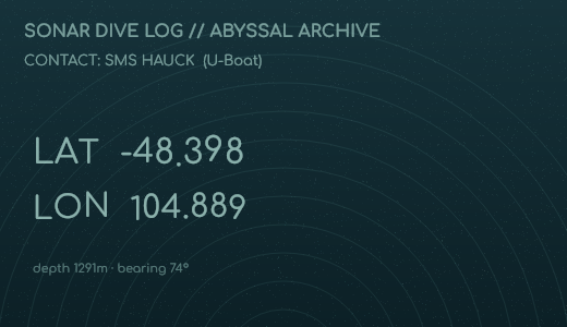 Sonar dive log