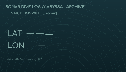 Sonar dive log