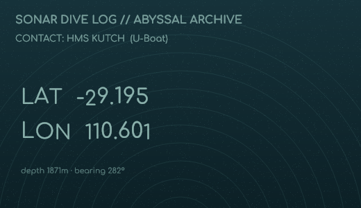 Sonar dive log