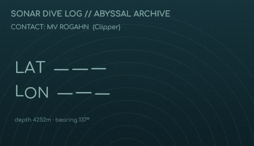 Sonar dive log