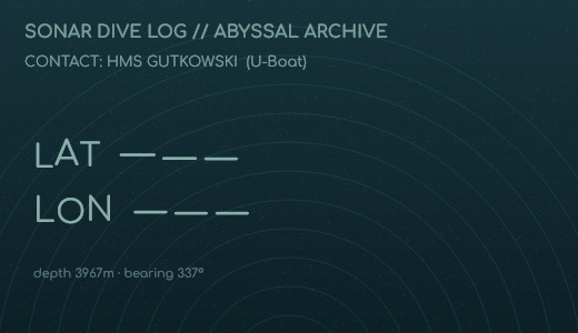 Sonar dive log