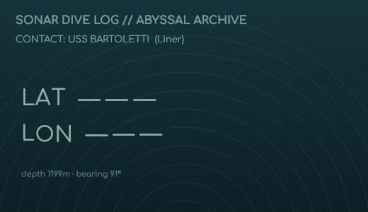 Sonar dive log