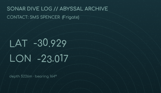 Sonar dive log