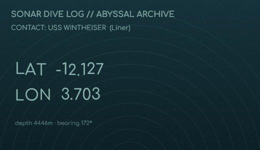 Sonar dive log