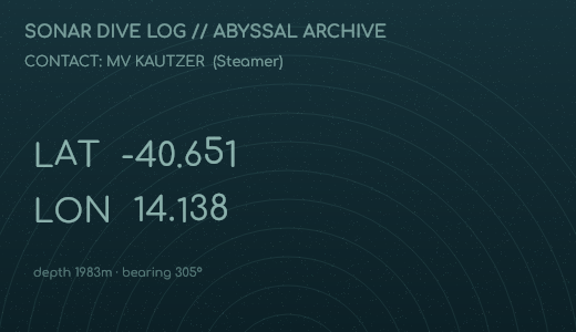 Sonar dive log