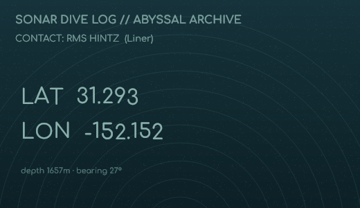 Sonar dive log