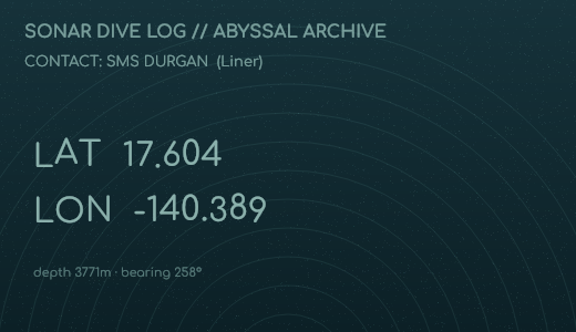 Sonar dive log