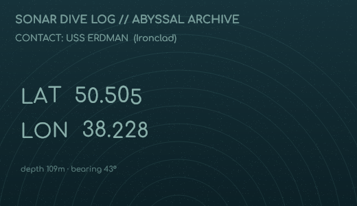Sonar dive log